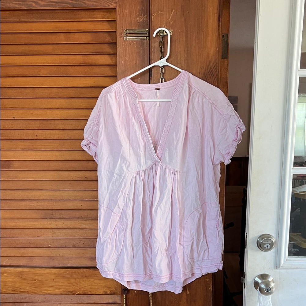 Free People Light Pink Blouse